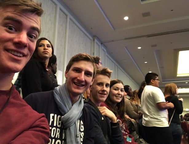 A selfie of Campion College students at IFTJ.