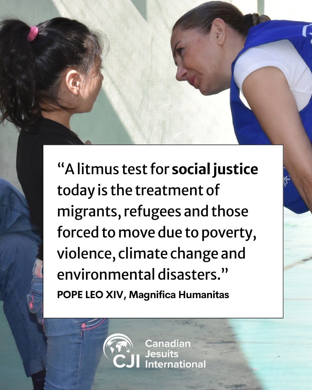 A powerful reminder from Pope Leo XIV on World Refugee week:

The way a society treats refugees and people forced to flee their homes "reveals whether its sense of justice is driven by fear or by the spirit of fraternity."

#pope #popeleoxiv #magnificahumanitas #worldrefugeeweek2026