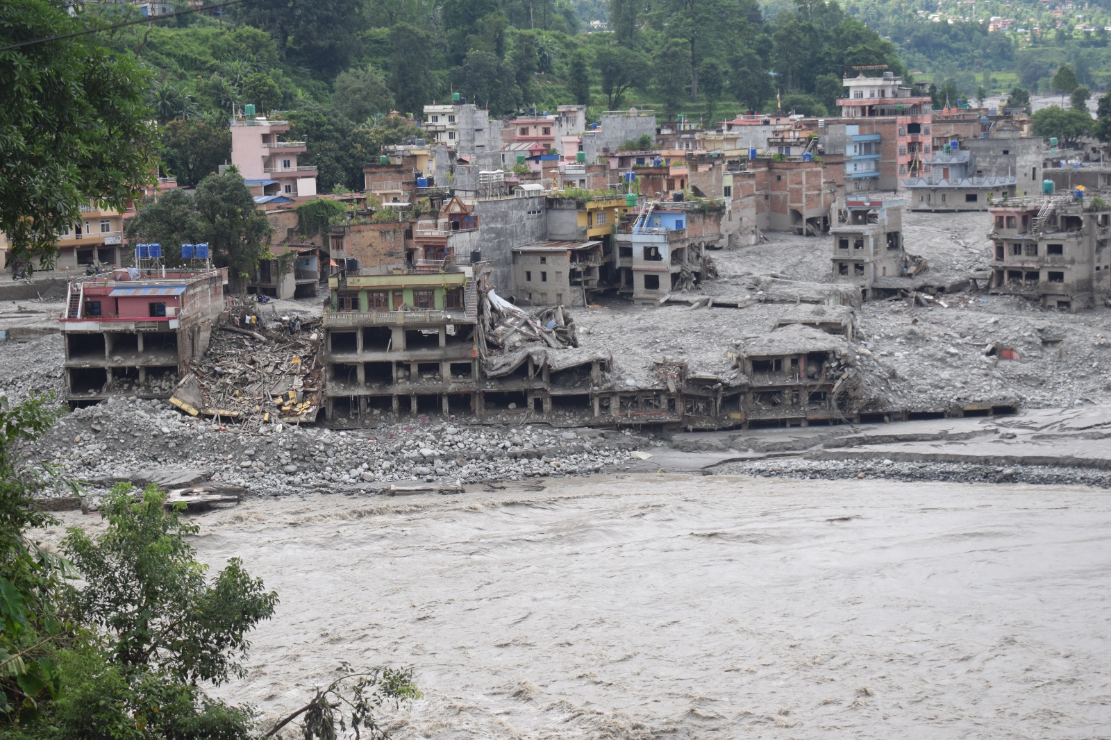 Nepal flash floods site